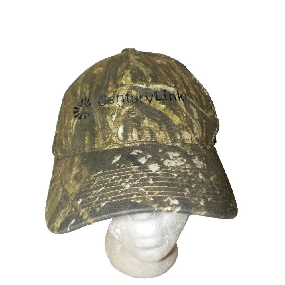 OC Century Link Embroidered Strapback 6 Panel Green Camouflage Ball Cap One Size